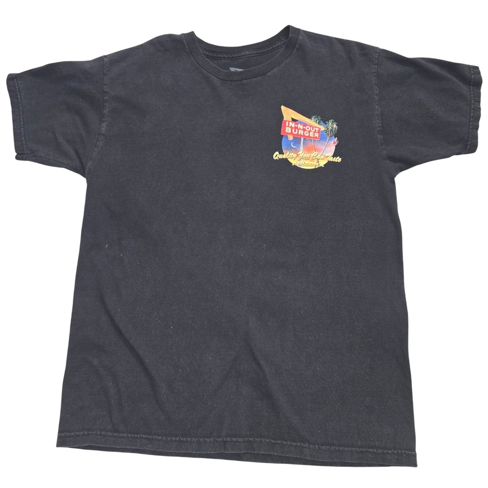 In-N-Out Burger Graphic T Shirt Mens M Black Retro Cars Americana Tee Arizona